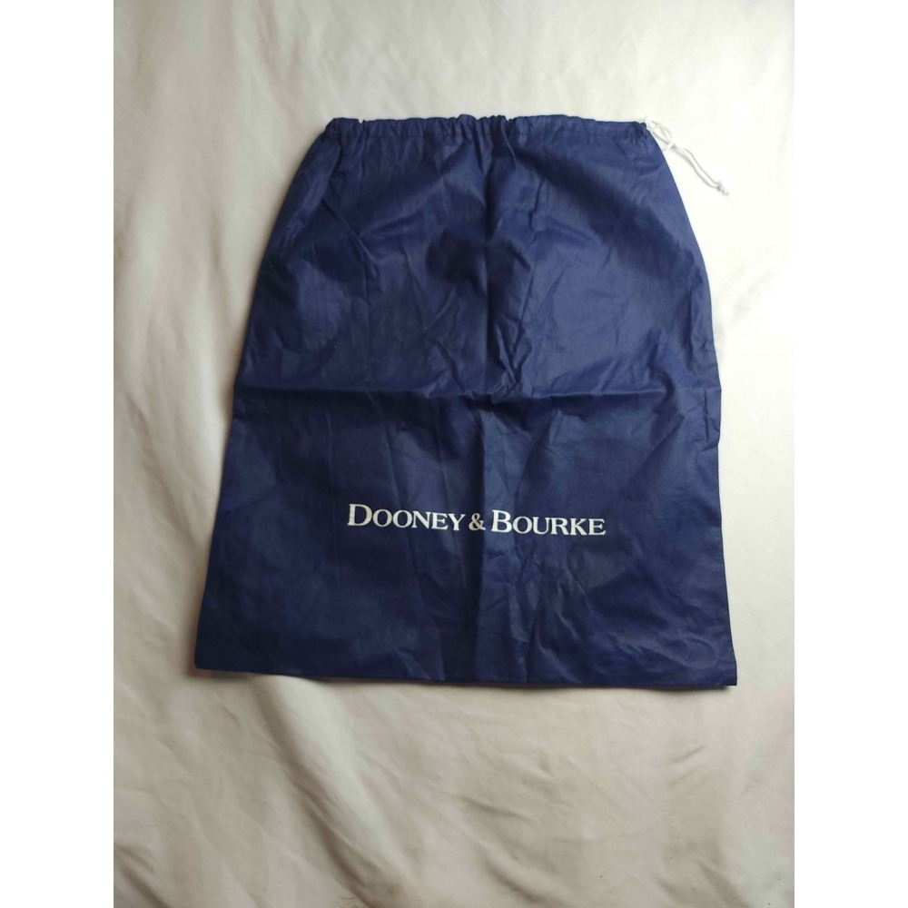 Dooney & Bourke Dust‎ Bag Medium Blue White Graphic Logo Drawstring Storage Case